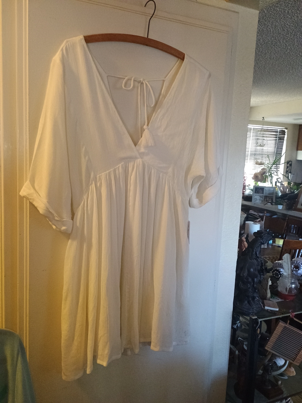 O'Neill Cream Lightweight Bohemian Top with small Logo Plaque